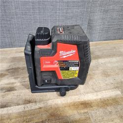 HOUSTON LOCATION - AS-IS MILWAUKEE 100 Ft. REDLITHIUM Lithium-Ion USB Green Rechargeable Cross Line Laser Level