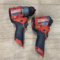 AS-IS Milwaukee FUEL 12-Volt Lithium-Ion Brushless Cordless Hammer Drill and Impact Driver Combo Kit
