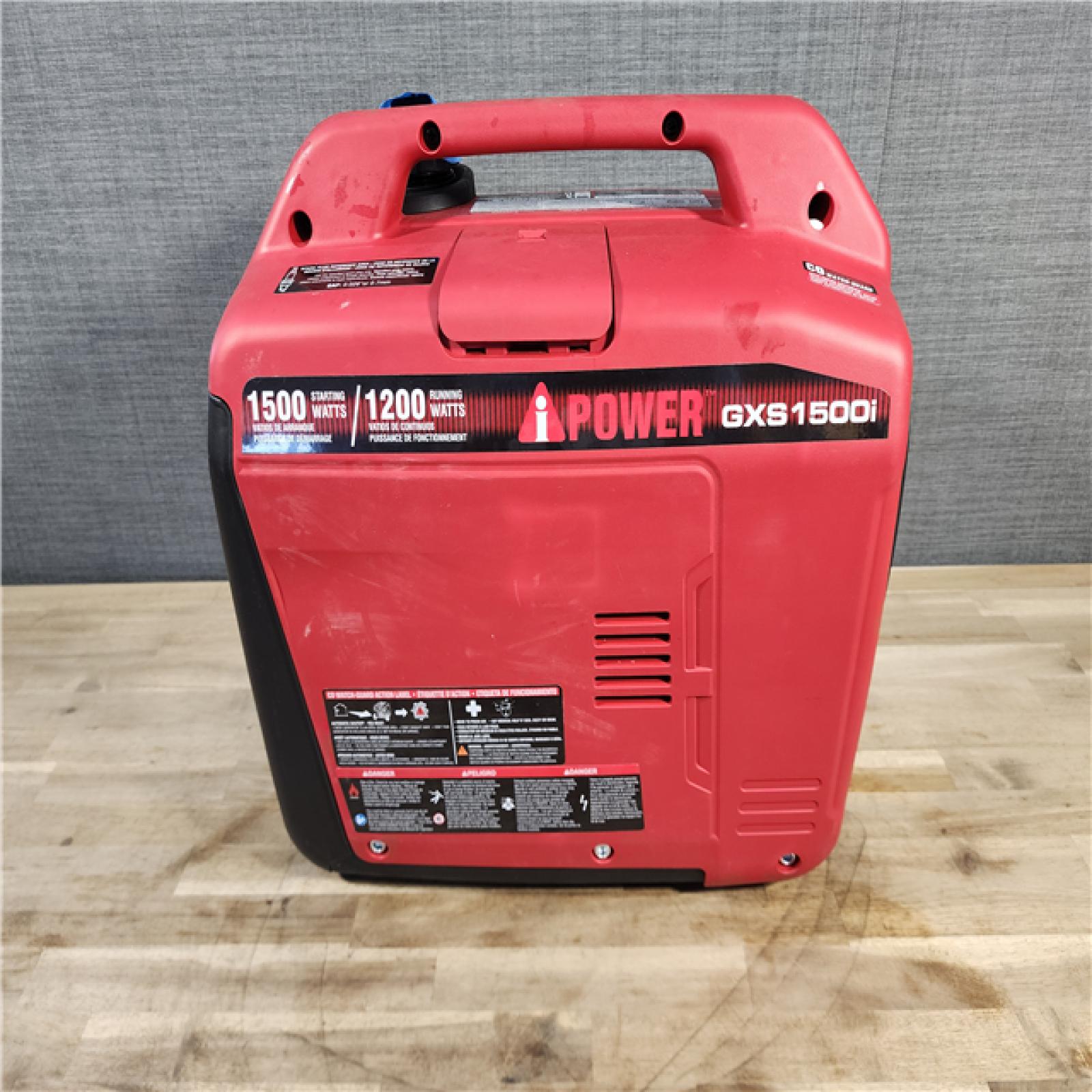 HOUSTON LOCATION - AS-IS 1500-Watt Recoil Start Gasoline Powered Ultra-Light Inverter Generator with 60cc OHV Engine and CO Sensor Shutdown