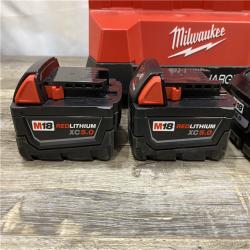 AS-IS Milwaukee 18-Volt Lithium-Ion Battery Pack (2) 5.0Ah and High Output Battery Pack (2) 6.0Ah with PACKOUT 6-Port Rapid Charger