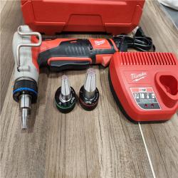 AS-IS Milwaukee M12 12-Volt Lithium-Ion Cordless PEX Expansion Tool Kit with (2) 1.5 Ah Batteries, (3) Expansion Heads and Hard Case