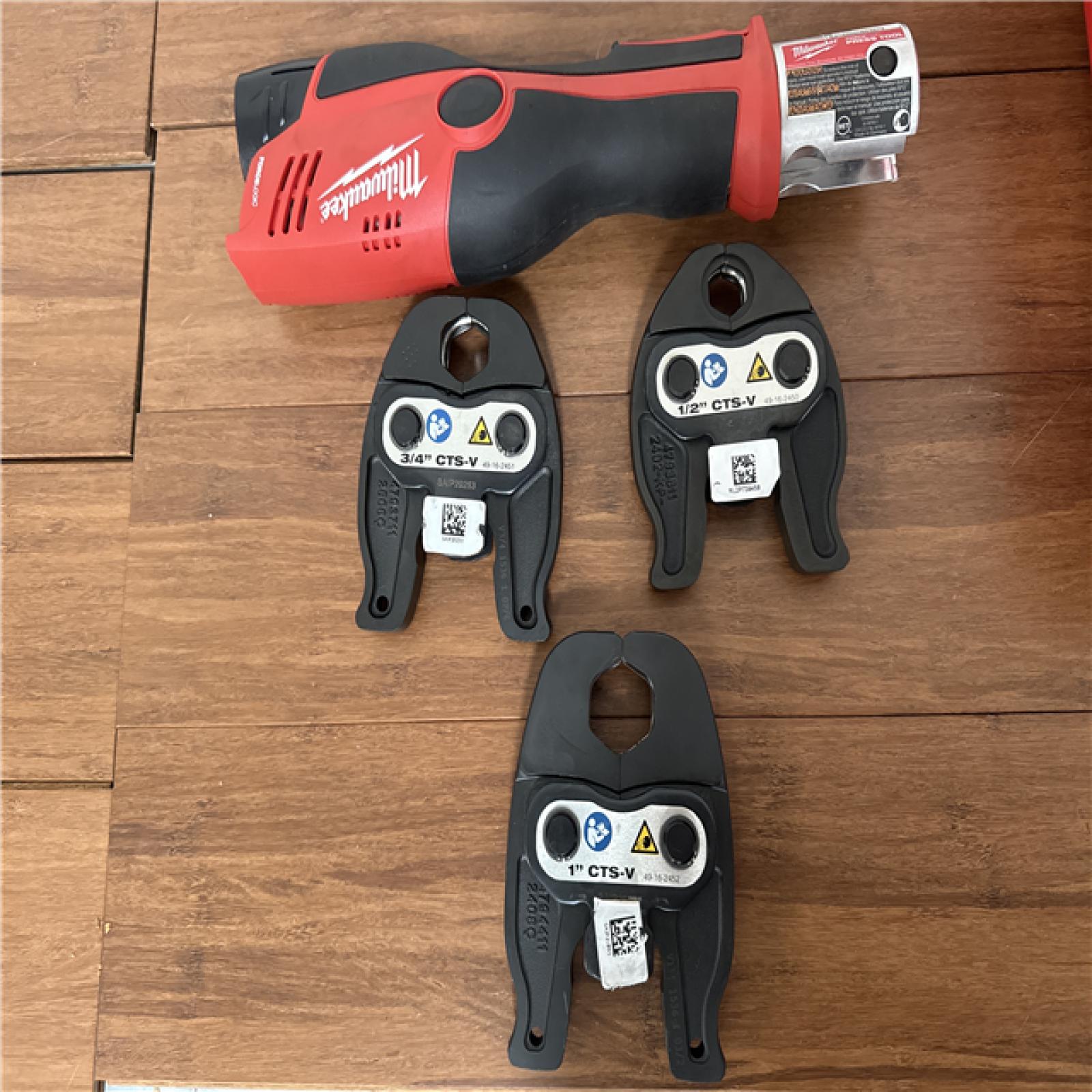 California AS-IS Milwaukee M12 Force Logic Press Tool Kit, Includes (2) Batteries, Charger & Hard Case