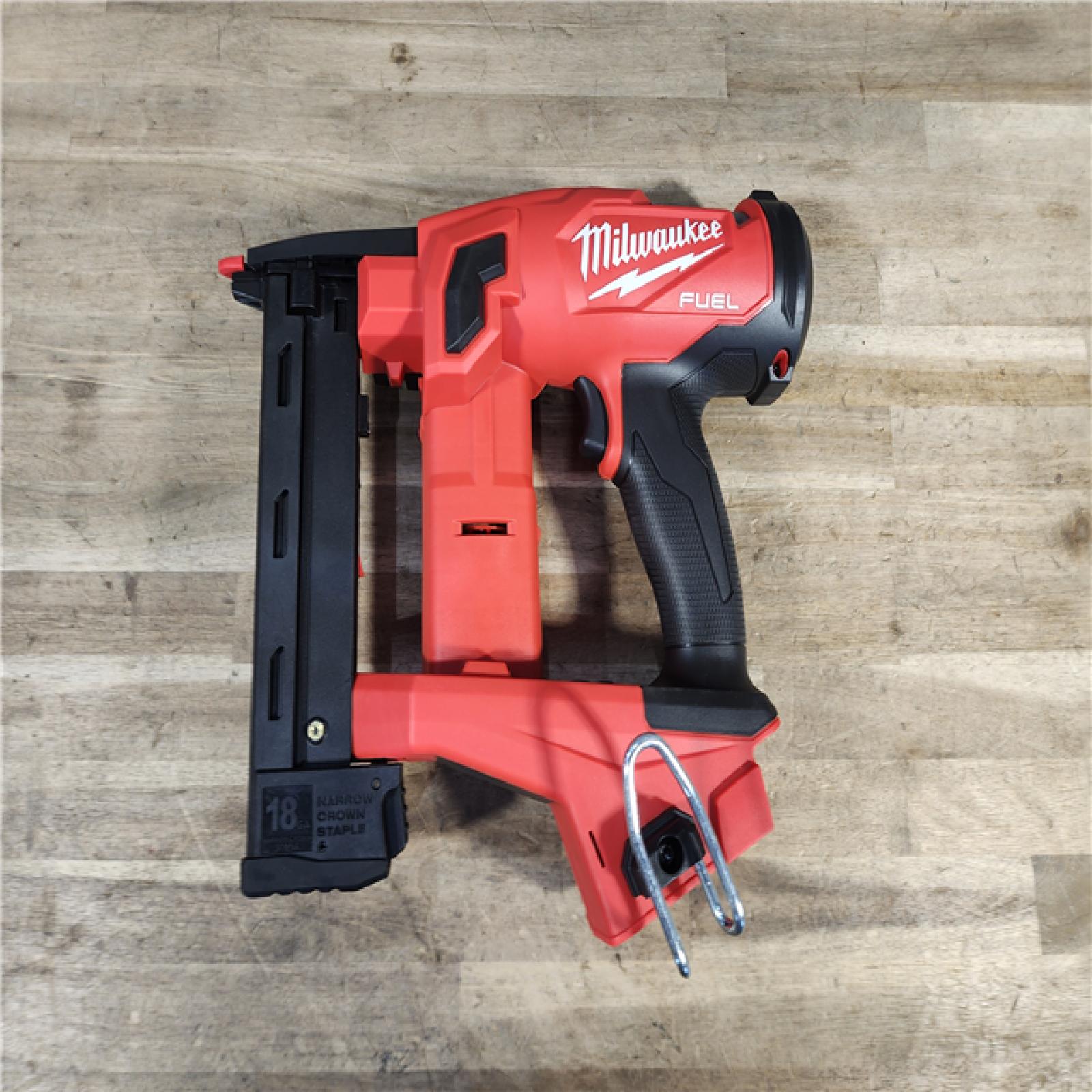 HOUSTON LOCATION - AS-IS (APPEARS LIKE NEW) MILWAUKEE FUEL 18-Volt Lithium-Ion Brushless Cordless 18-Gauge 1/4 in. Narrow Crown Stapler (Tool-Only)