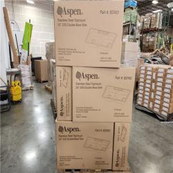 Phoenix Location NEW Aspen Stainless Steel Top mount 33 22G Double Bowl Sink Pallet (14 Sinks)
