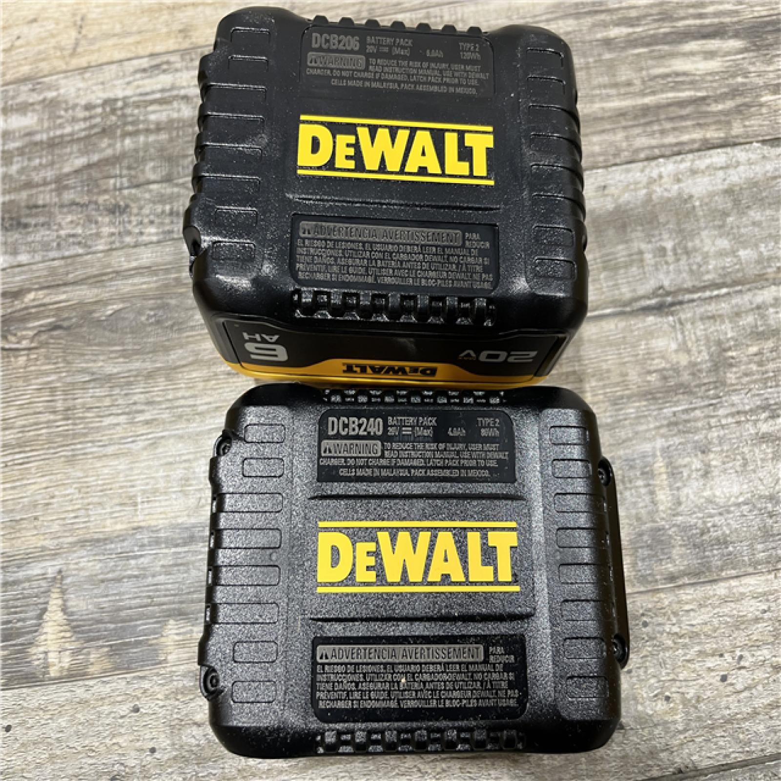 AS-IS DEWALT 20V MAX Lithium-Ion 6.0Ah and 4.0Ah Battery and Charger Starter Kit