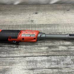 AS-IS Milwaukee FUEL 12V Lithium-Ion Brushless Cordless 1/4 in - 3/8 in Extended Ratchet (Tool-Only)