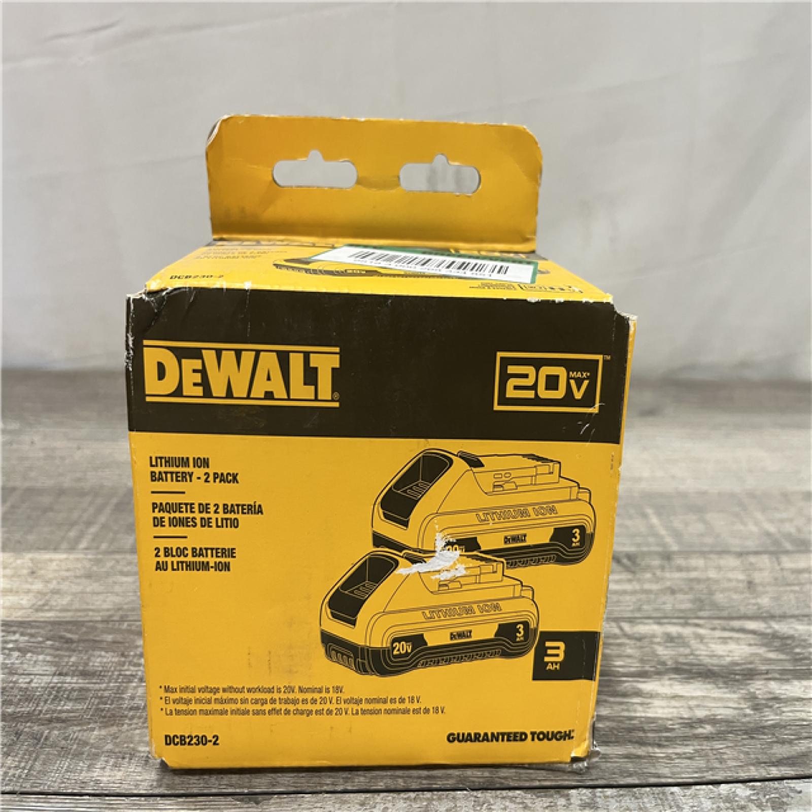 NEW! DEWALT 20V MAX Compact Lithium-Ion 3.0Ah Battery Pack (2 Pack)