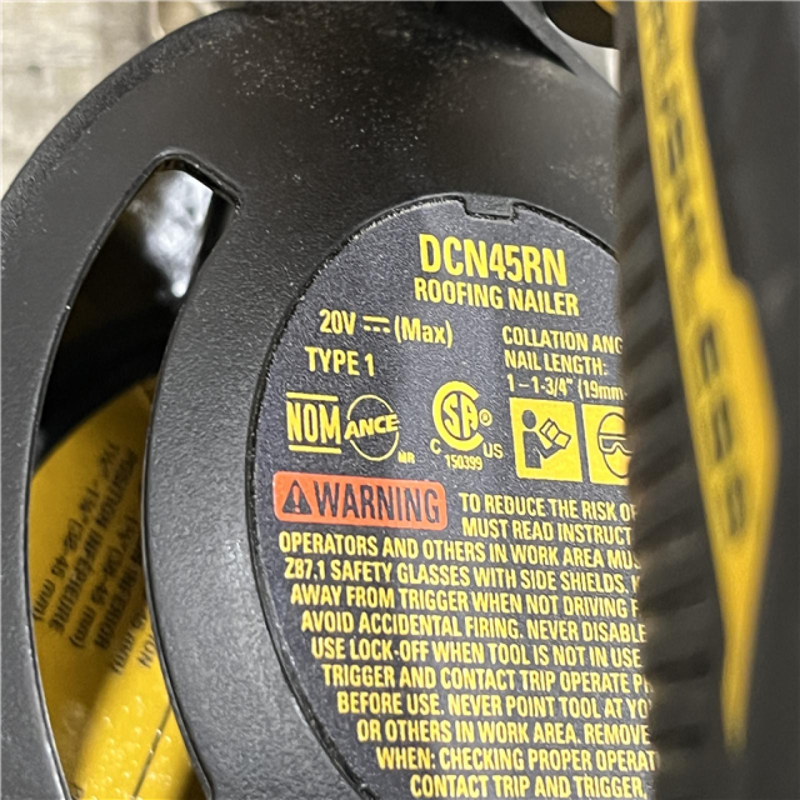 AS-IS DEWALT 20V MAX 15-Degree Electric Cordless Roofing Nailer (Tool Only)