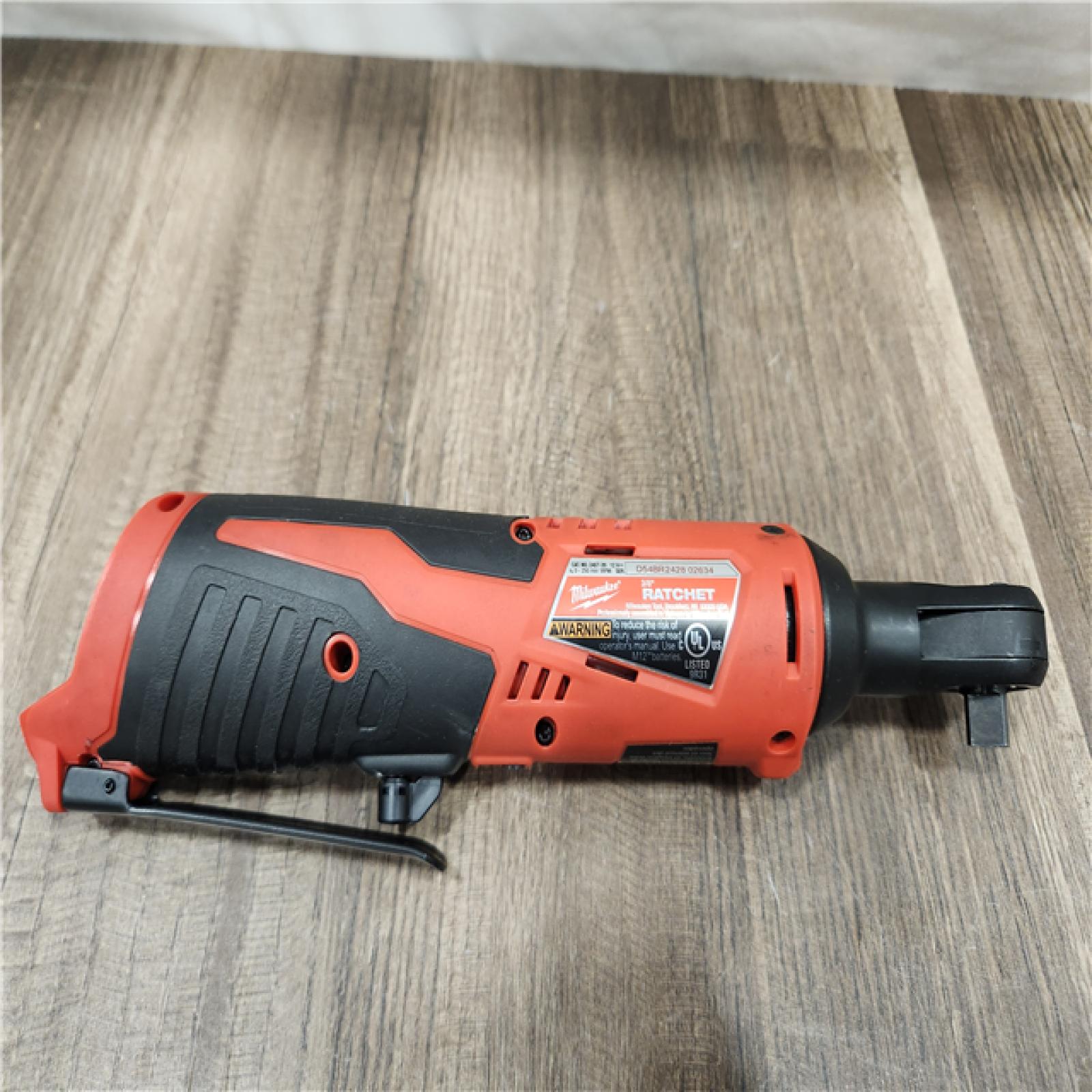 AS-IS- MILWAUKEE .38 in. M12 Cordless Ratchet (Tool-Only)
