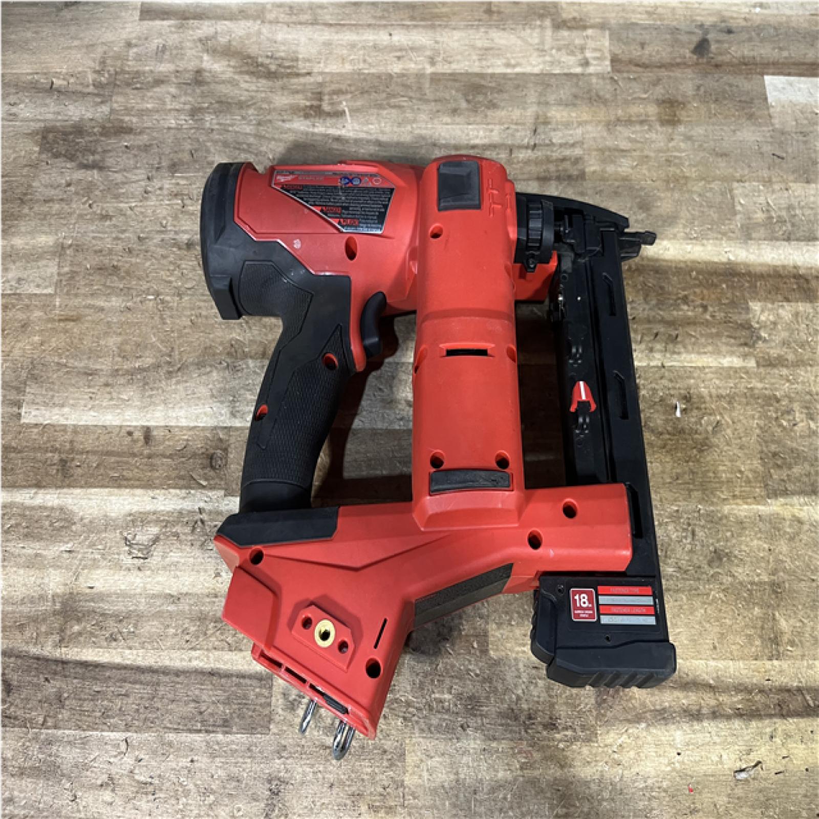 Houston Location AS-IS Milwaukee FUEL 18-Volt Lithium-Ion Brushless Cordless 18-Gauge 1/4 in. Narrow Crown Stapler (Tool-Only)