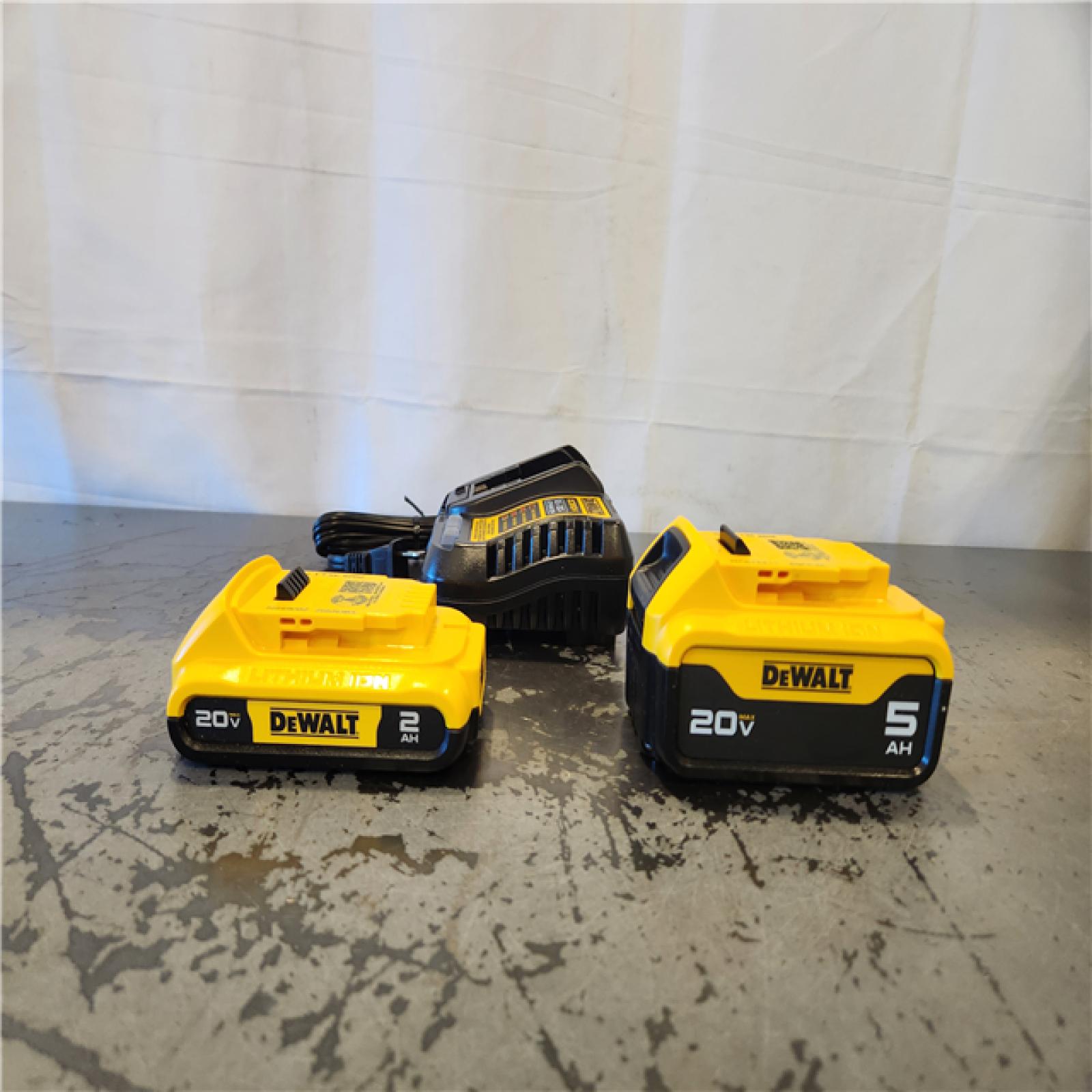AS-IS- DEWALT 20V MAX Lithium-Ion Battery Kit with 5.0Ah and 2.0Ah Battery and Charger