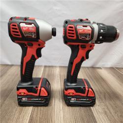 AS-IS- Milwaukee 18V Cordless Brushed 2-Tool Drill/Driver and Impact Driver Kit