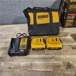HOUSTON LOCATION - AS-IS Dewalt DCK225D2 20V MAX ATOMIC Brushless Compact Lithium-Ion 1/2 in. Cordless Drill Driver and 1/4 in. Impact Driver Combo Kit with 2 Batteries 2 Ah