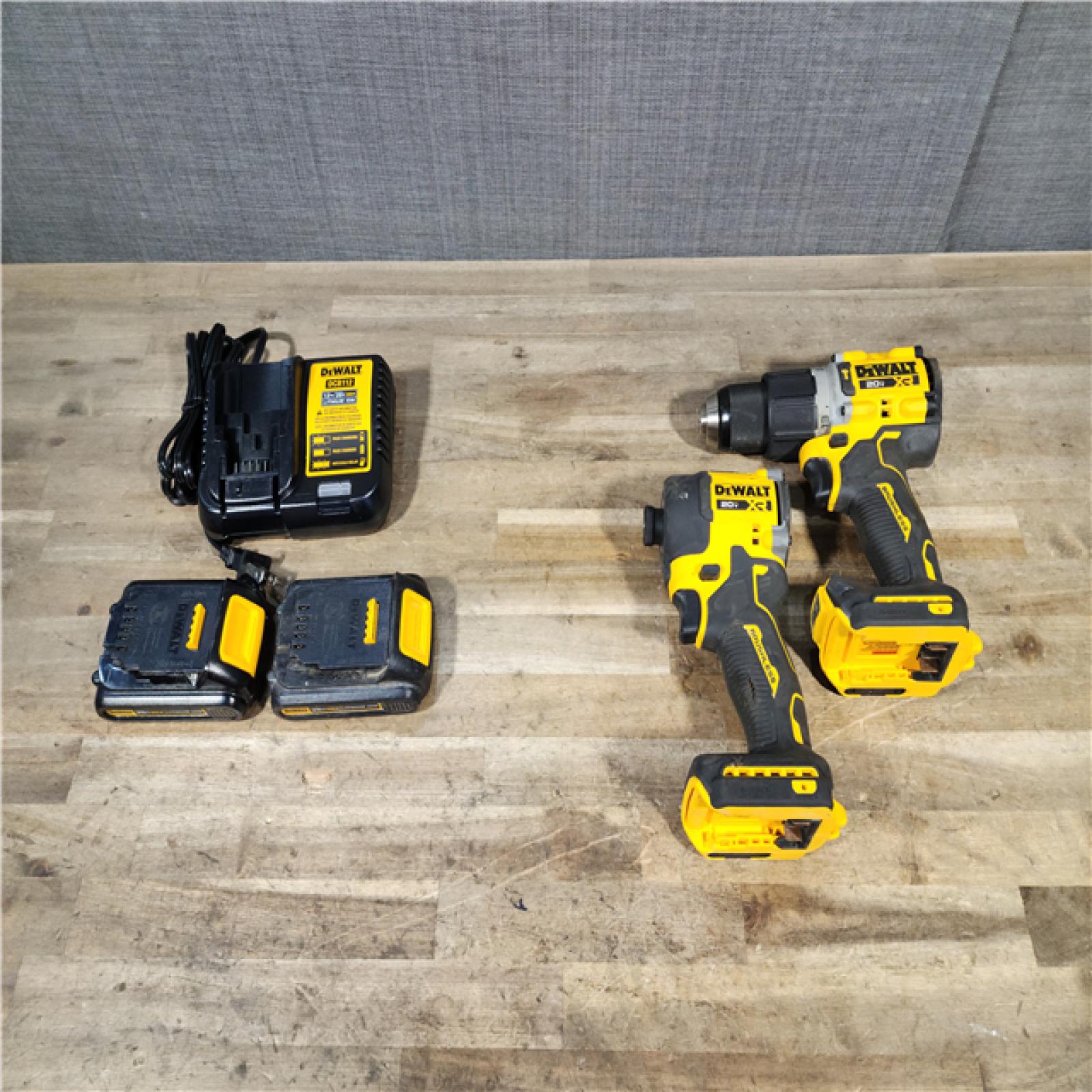 HOUSTON LOCATION - AS-IS DEWALT 2 TOOL COMBO KIT W/ (2) BATTERY & CHARGER