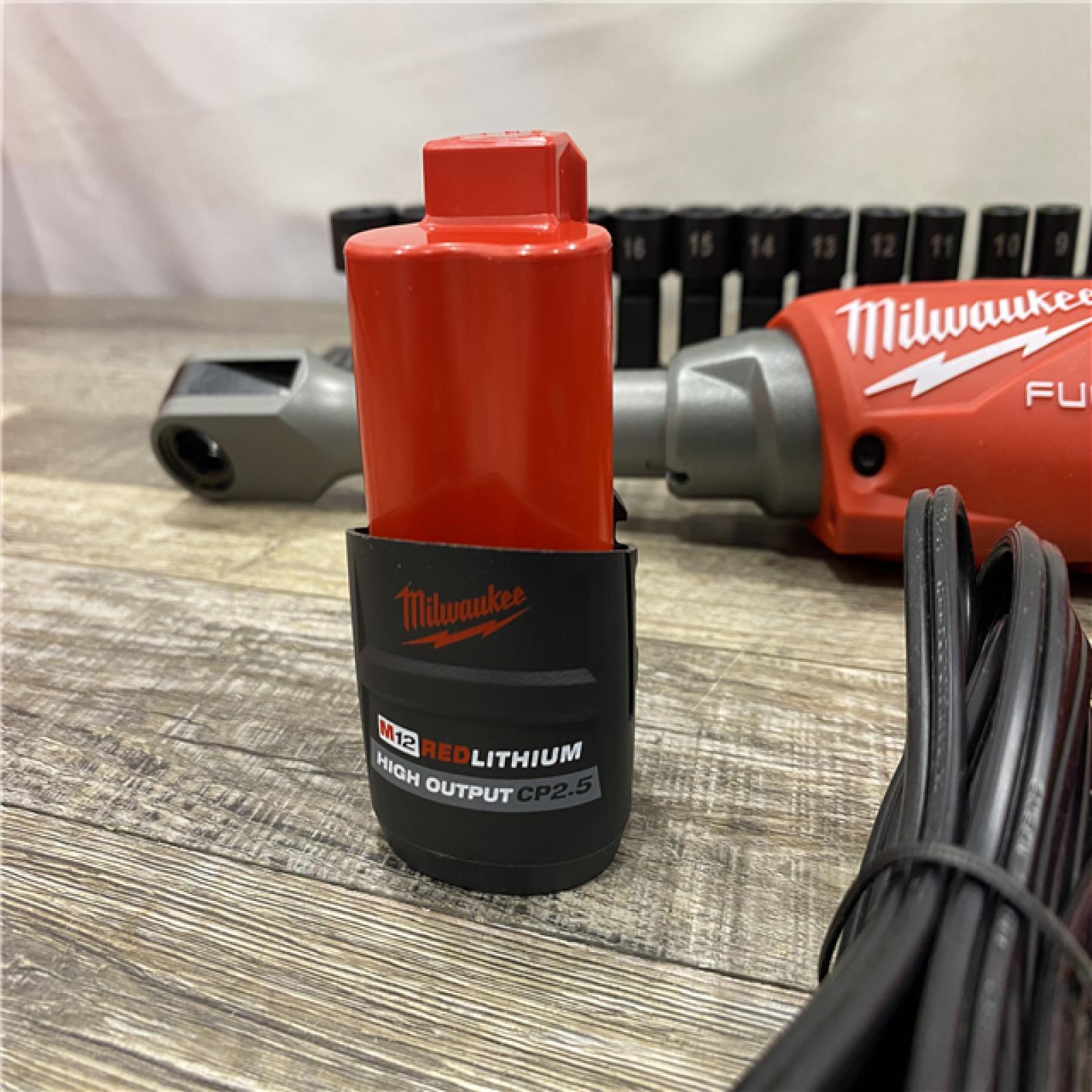 AS-IS Milwaukee FUEL INSIDER 12V Lithium-Ion Brushless Cordless 1/4 in. - 3/8 in. Extended Reach Box Ratchet Kit