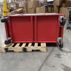 DALLAS LOCATION - AS-IS MILWAUKEE High Capacity 61 in. W x 22.1 in D 11-Drawer Mobile Workbench Cabinet with Solid Wood Top and Pegboard