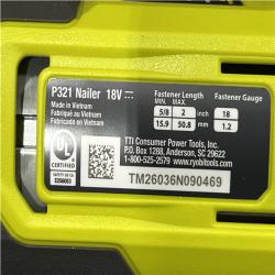 AS-IS RYOBI ONE+ 18V 18-Gauge Cordless AirStrike Brad Nailer (Tool Only)