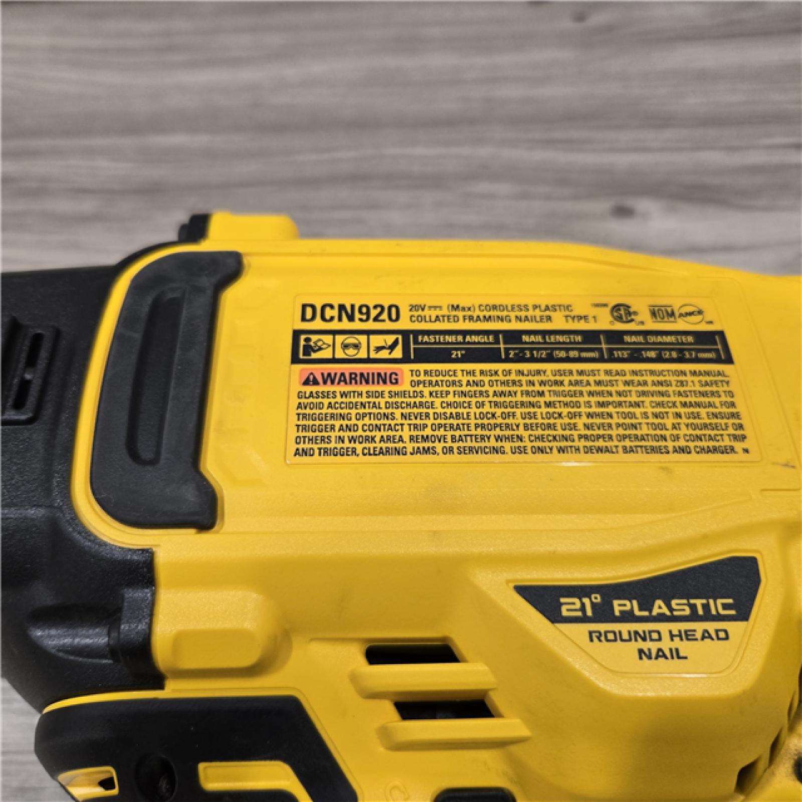 AS-IS DEWALT 20-Volt 21° Cordless Framing Nailer (Tool-Only)