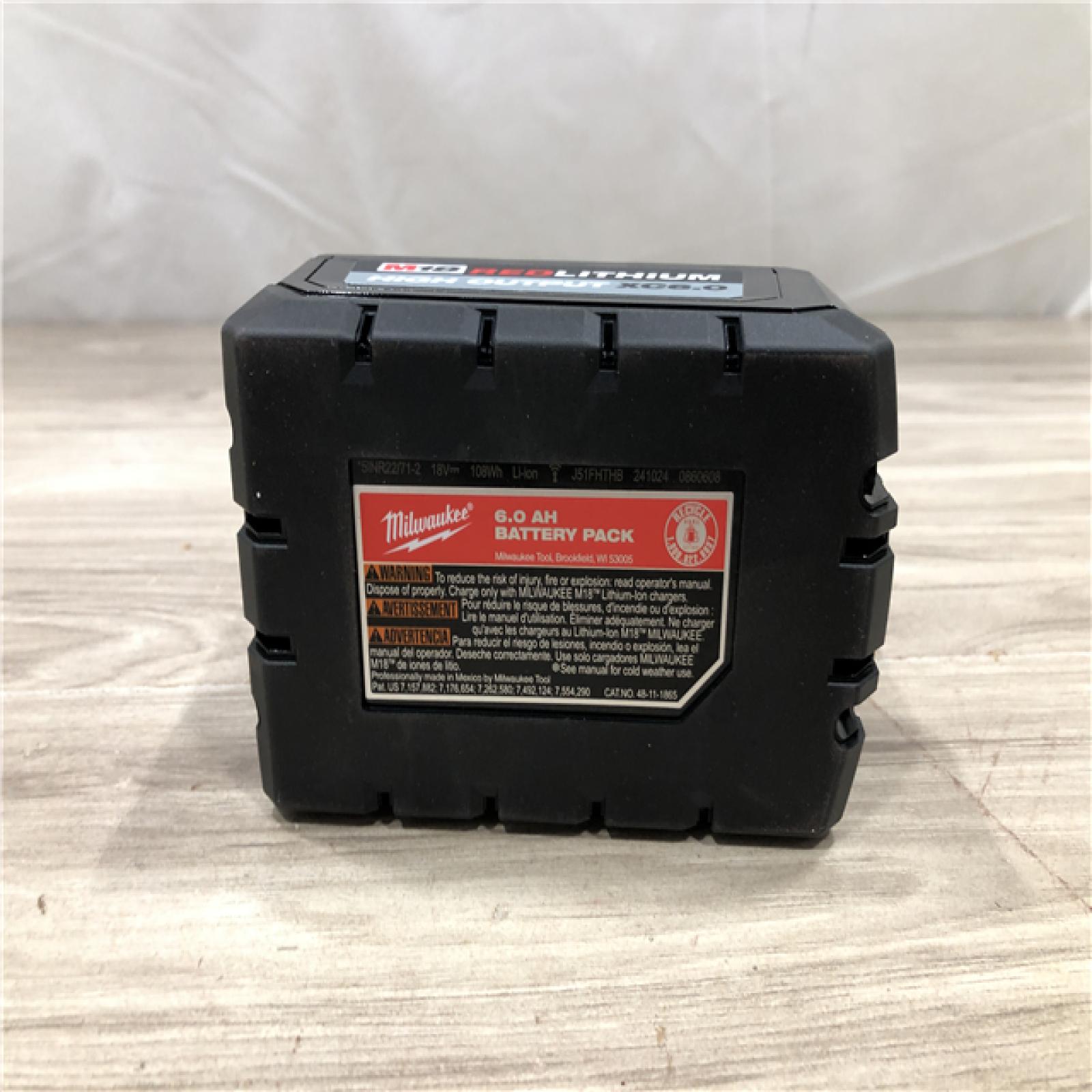 AS-IS Milwaukee 48-11-1865 M18 REDLITHIUM HIGH OUTPUT 6.0Ah Battery Pack