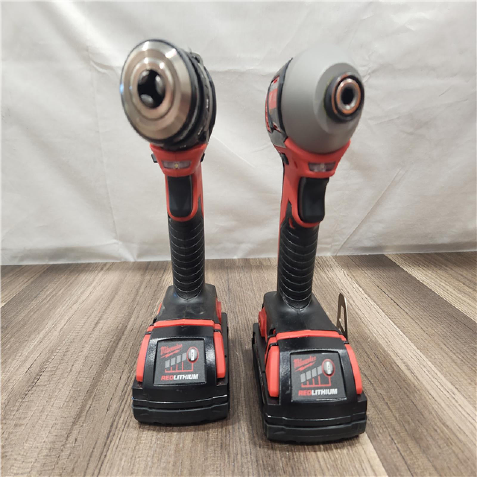 AS-IS- Milwaukee 18V Cordless Brushed 2-Tool Drill/Driver and Impact Driver Kit