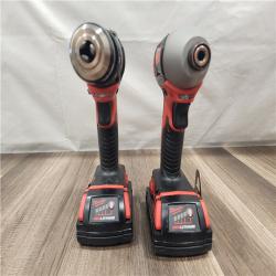 AS-IS- Milwaukee 18V Cordless Brushed 2-Tool Drill/Driver and Impact Driver Kit