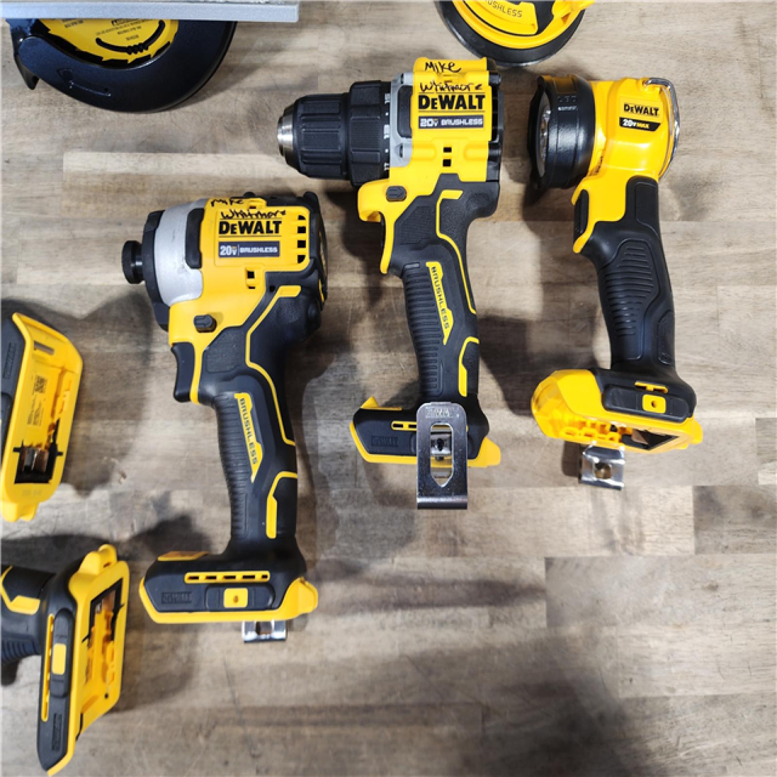 HOUSTON LOCATION - AS-IS DEWALT 20-Volt MAX Lithium-Ion Cordless 7-Tool Combo Kit with 2.0 Ah Battery, 5.0 Ah Battery and Charger
