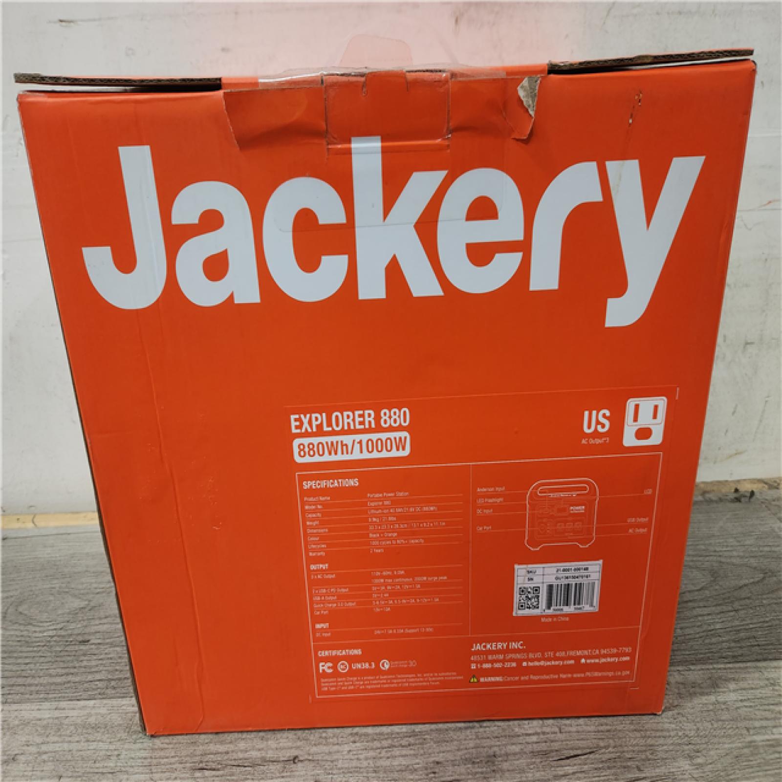 Phoenix Location NEW Jackery Explorer 880, 880Wh/1000W Model No: Explorer 880