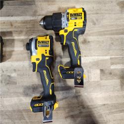 HOUSTON LOCATION - AS-IS DEWALT 20V MAX XR Hammer Drill and ATOMIC Impact Driver 2 Tool Cordless Combo Kit with (2) 4.0Ah Batteries, Charger, and Bag