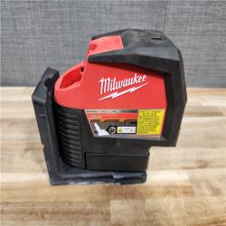 HOUSTON LOCATION - AS-IS Milwaukee 12-Volt Lithium-Ion Cordless Green 125 ft. Cross Line and Plumb Points Laser Level Kit