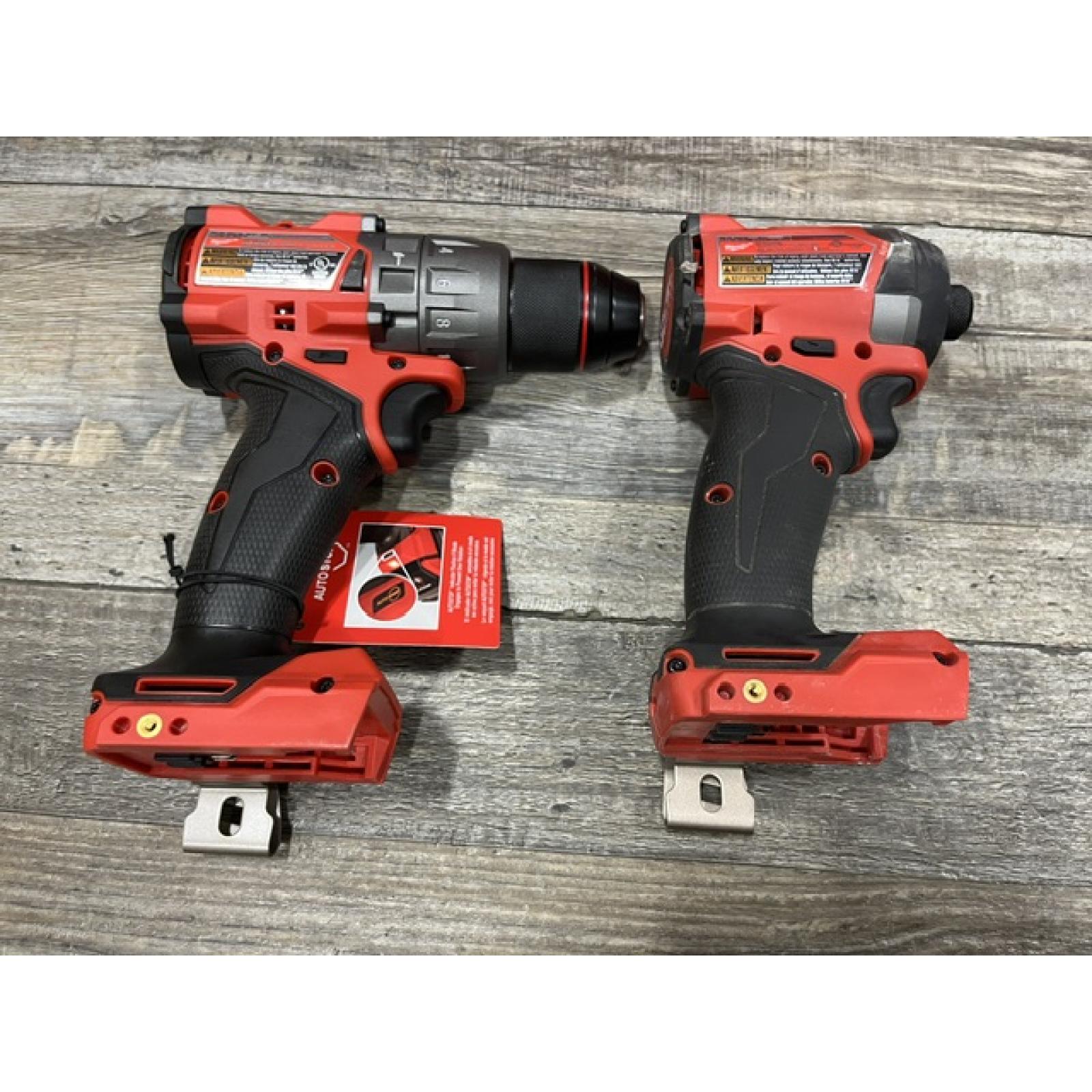 AS-IS Milwaukee FUEL 18V Lithium-Ion Brushless Cordless Hammer Drill and Impact Driver Combo Kit