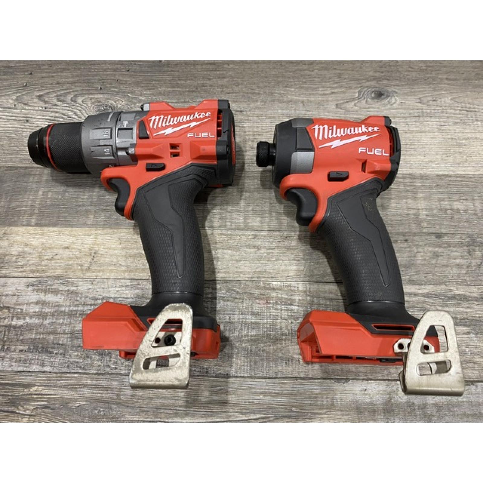 AS-IS Milwaukee FUEL 18V Lithium-Ion Brushless Cordless Hammer Drill and Impact Driver Combo Kit