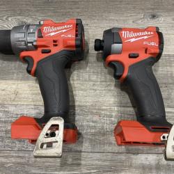 AS-IS Milwaukee FUEL 18V Lithium-Ion Brushless Cordless Hammer Drill and Impact Driver Combo Kit