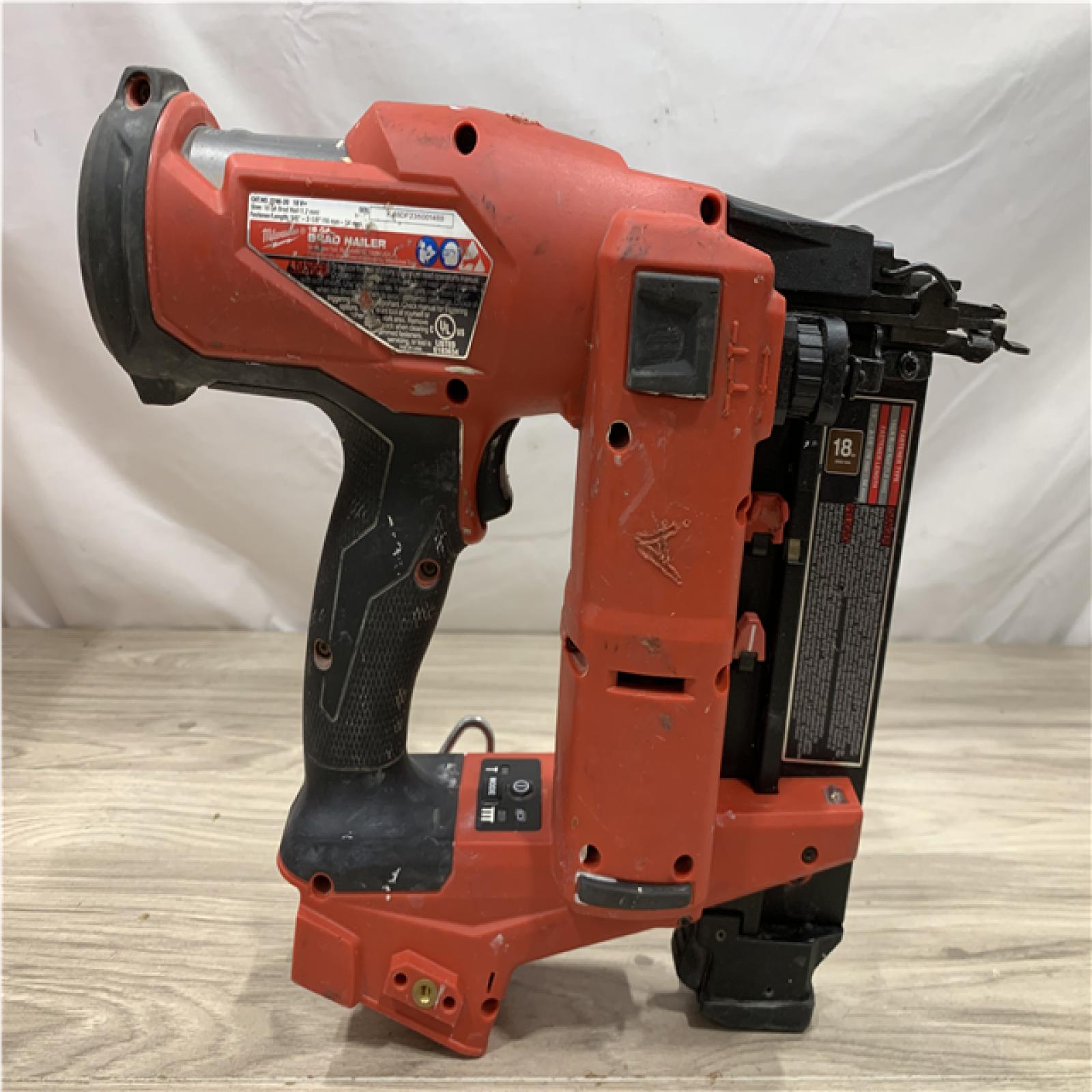 AS-IS Milwaukee FUEL 18-Volt Lithium-Ion Brushless Cordless Gen II 18-Gauge Brad Nailer (Tool-Only)