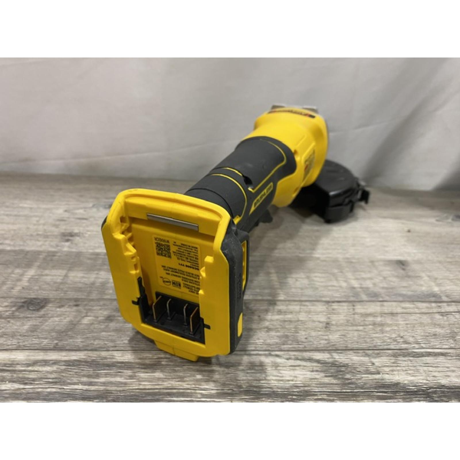 AS-IS DEWALT 20V MAX Cordless Brushless 4-1/2 in. Angle Grinder with Paddle Switch (Tool Only)
