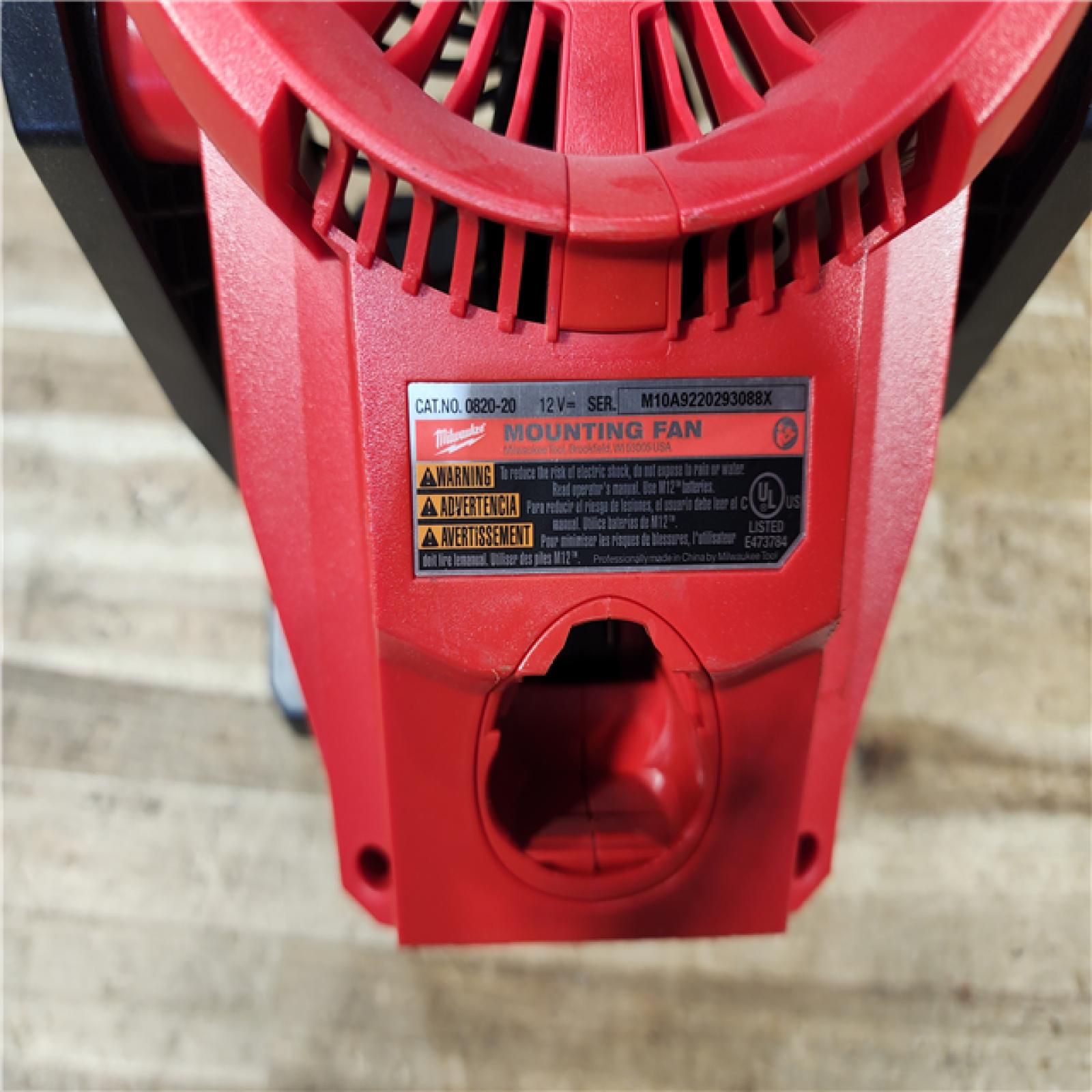 HOUSTON LOCATION - AS - IS Milwaukee 0820-20 12V Cordless Jobsite Fan (Tool Only)