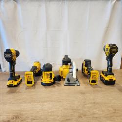 AS-IS- DEWALT 20V Lithium-Ion Cordless 6-Tool Combo Kit with 5.0 Ah and 2.0 Ah Batteries  Charger and Tough System 2.0 Rolling Toolbox