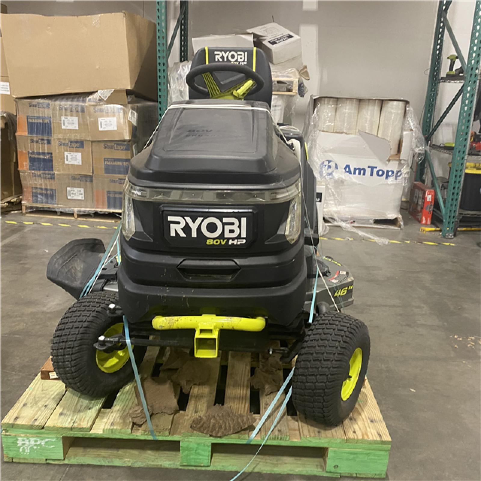 Dallas Location - As-Is RYOBI 80V HP Brushless 42 in. Battery Electric Cordless Riding Lawn Tractor