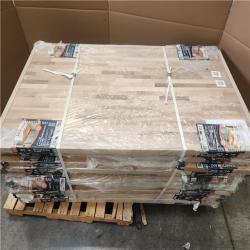 Phoenix Hampton Bay 6 ft. L x 39 in. D Unfinished Walnut Solid Wood Butcher Block Countertop Island with Standard Edge Pallet (16-CounterTops)