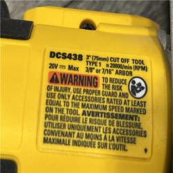 AS-IS DEWALT 20V XR Cordless 3 in. Cut-Off Tool (Tool Only)
