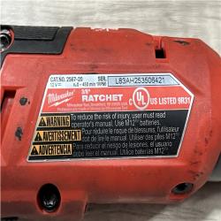AS-IS Milwaukee FUEL 18V Cordless Mid Torque 1/2 in. Impact Wrench w/ 12 FUEL 3/8 in. Ratchet Combo Kit