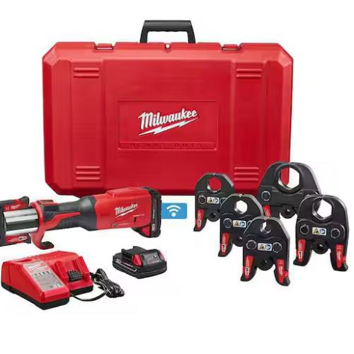 LIKE NEW! - Milwaukee M18 18-Volt Lithium-Ion Brushless Cordless FORCE LOGIC Press Tool Kit with 1/2 in. - 2 in. Jaws Kit