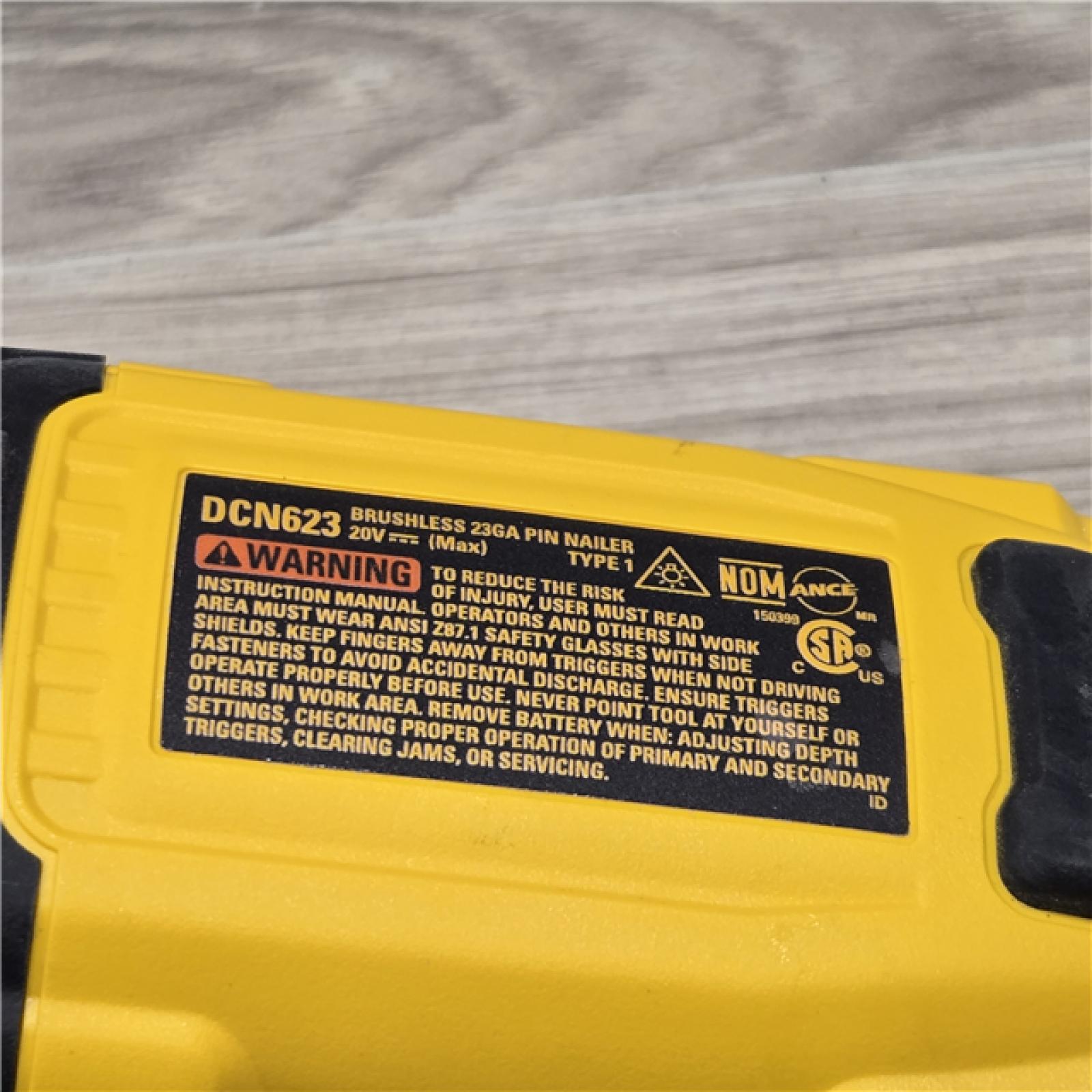 AS-IS DeWalt DCN623D1 20V MAX Atomic Compact Cordless Pin Nailer Kit