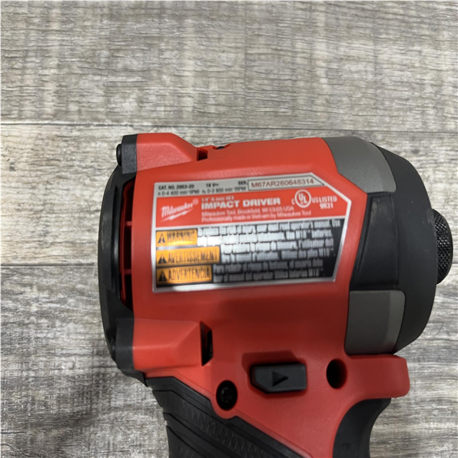 AS-IS Milwaukee FUEL 18V Lithium-Ion Brushless Cordless Hammer Drill and Impact Driver Combo Kit