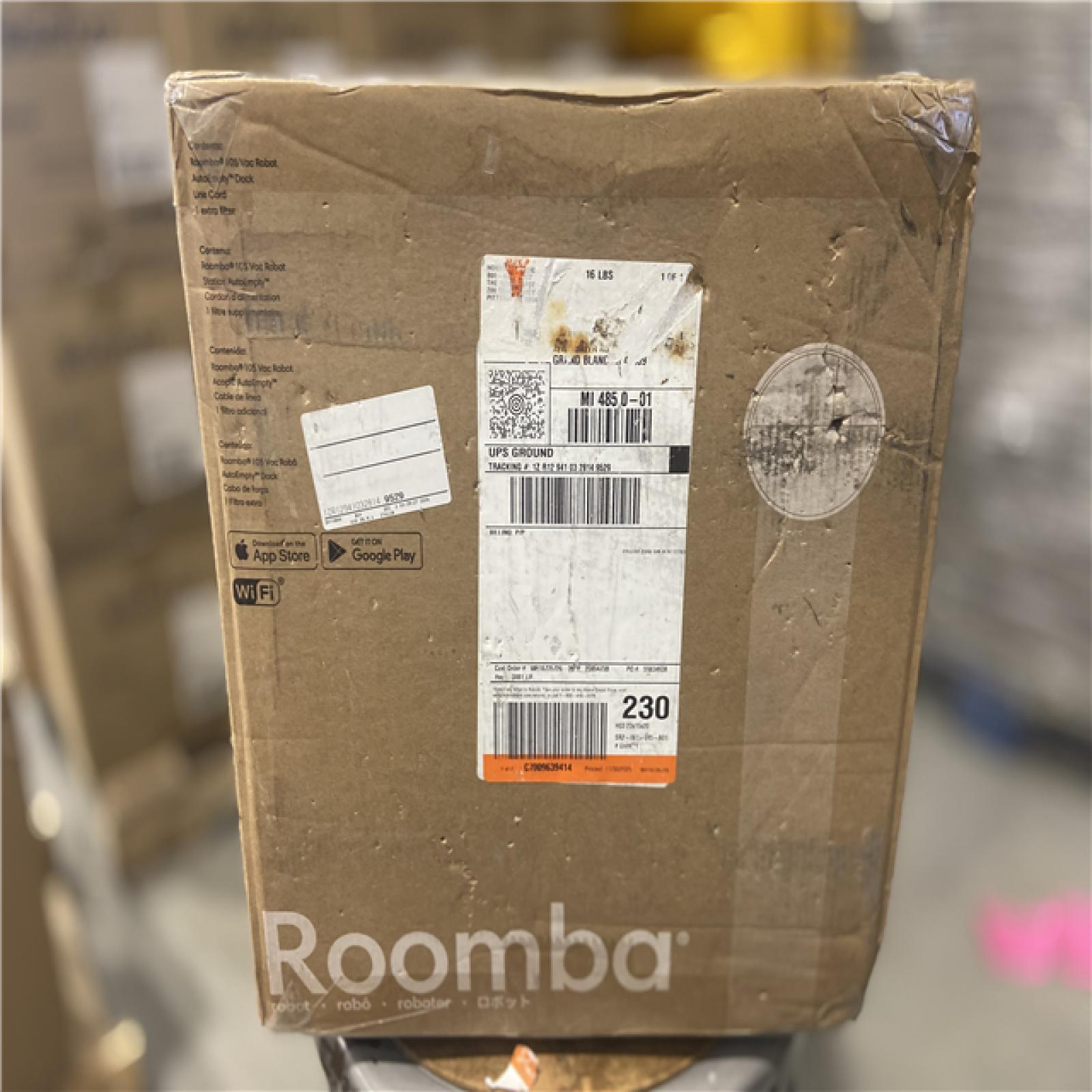 NEW! - iRobot Roomba 105 Vac 13.2 in. Robotic Vacuum with Smart Navigation Path + AutoEmpty Dock in Black