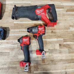 HOUSTON LOCATION - AS-IS MILWAUKEE 3 TOOL COMBO KIT W/ (2) BATTERY & CHARGER