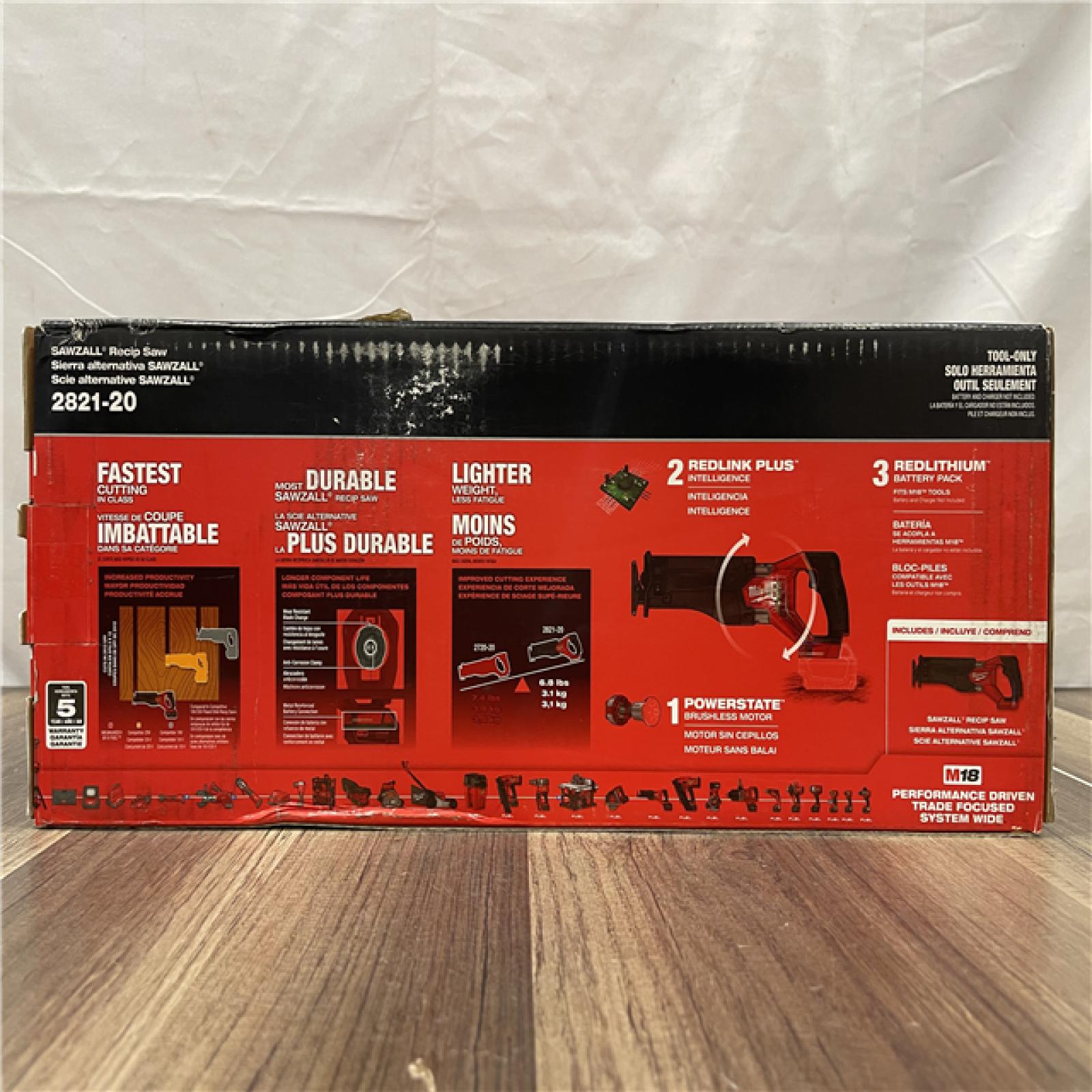 NEW-Milwaukee FUEL GEN-2 18V Lithium-Ion Brushless Cordless SAWZALL Reciprocating Saw (Tool-Only)