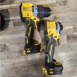 HOUSTON LOCATION - AS-IS DEWALT 20V MAX XR Hammer Drill and ATOMIC Impact Driver 2 Tool Cordless Combo Kit with (2) 4.0Ah Batteries, Charger, and Bag