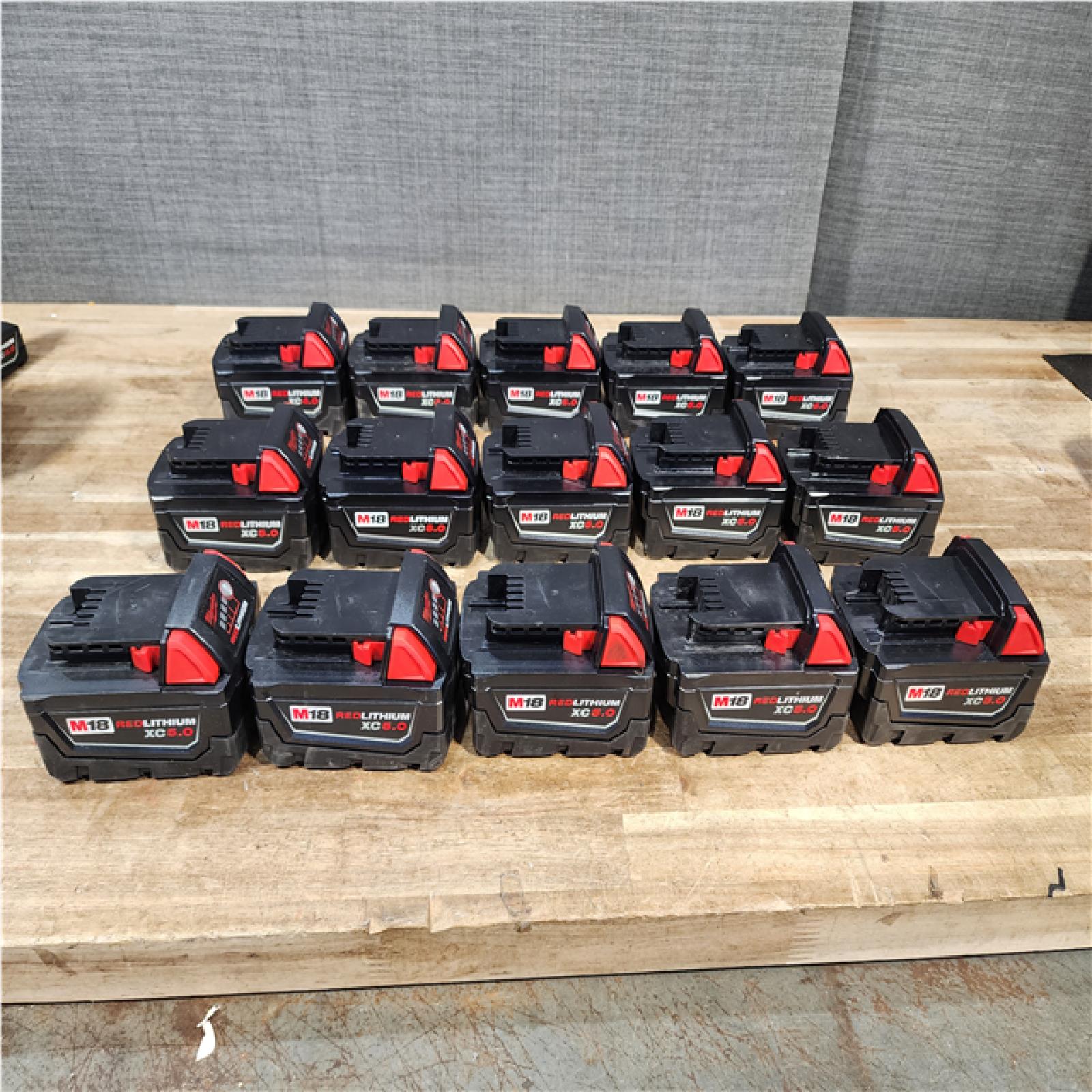 Houston Location AS-IS Milwaukee Batteries QTY/15