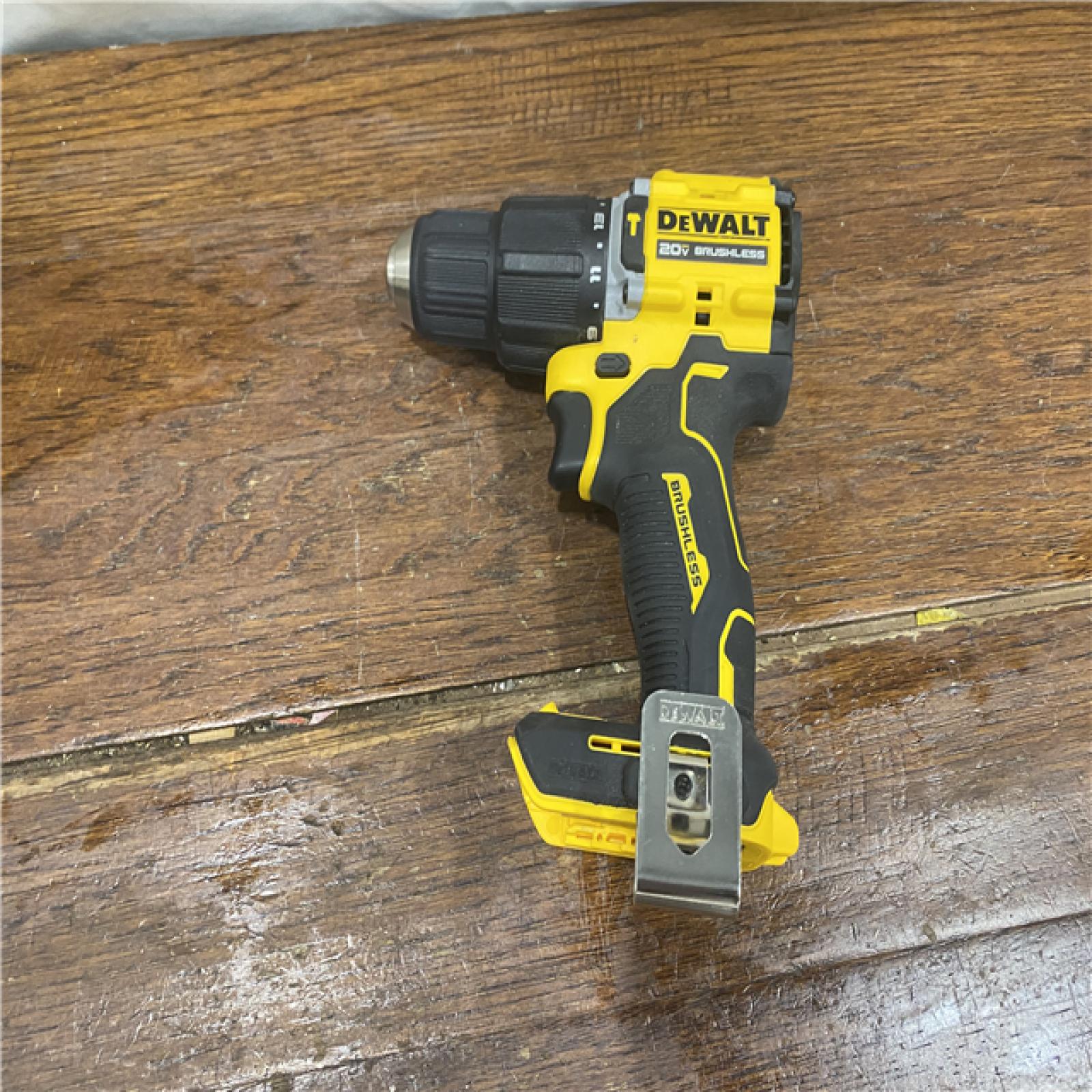 AS-IS DEWALT ATOMIC 20-Volt Lithium-Ion Cordless 1/2 in. Compact Hammer Drill with 3.0Ah Battery, Charger and Bag