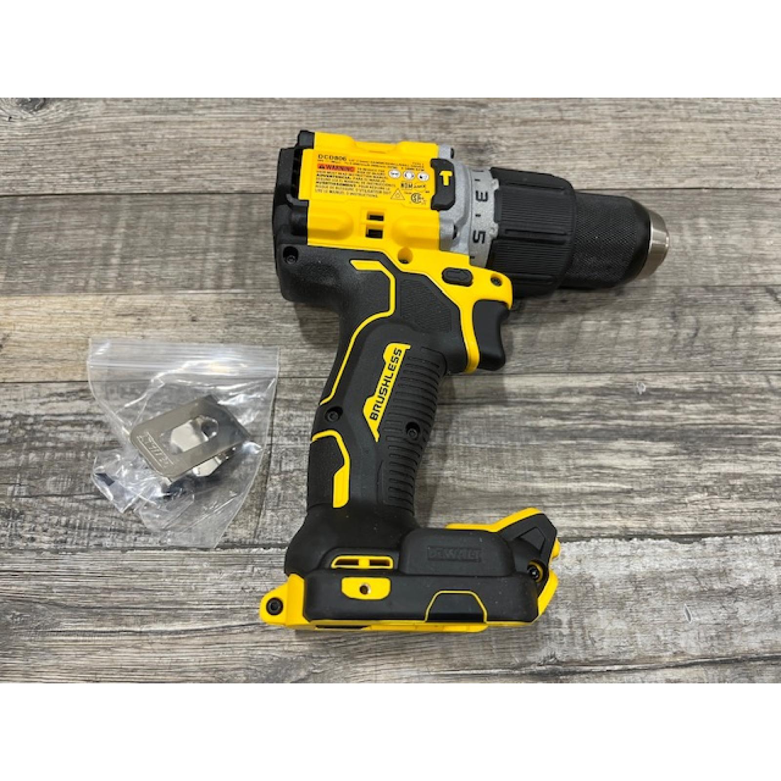 AS-IS DEWALT 20V XR Brushless Cordless 1/2 in. Hammer Drill (Tool-Only)